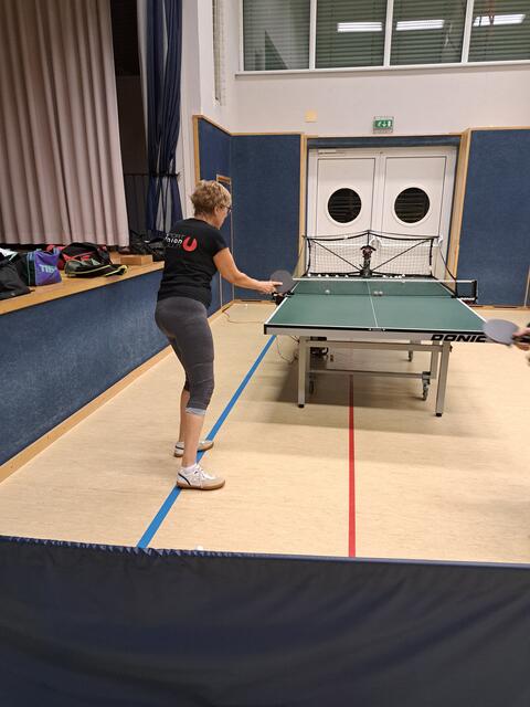 Gaby beim Robotertraining 