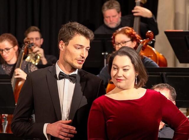 Die beiden Solisten Klemen Val Mihelčič und Goulnara Norkina begeisterten das Publikum. | Foto: Stadtgemeinde Feldkirchen