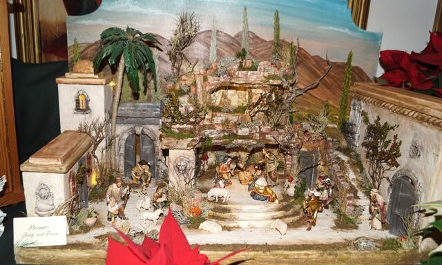 Josef Klampfer baute mit seinem Sohn eine Weihnachts-/Winterkrippe.