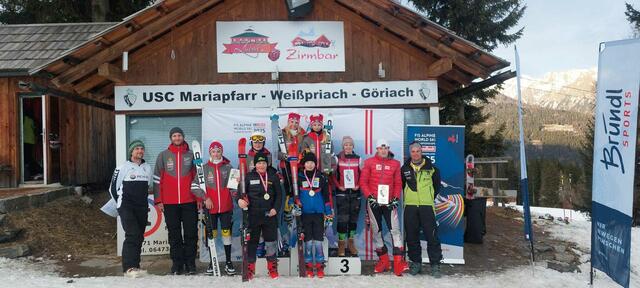 Bild der Tagesschnellsten im Landescup am Fanningberg. | Foto: USC Mariapfarr-Weißpriach-Göriach