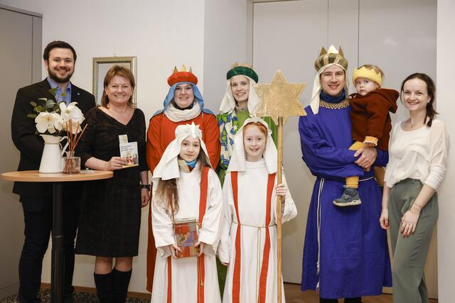 Vizebürgermeisterin Karin Hörzing empfing die Sternsinger im Rathaus. | Foto: Stadt Linz