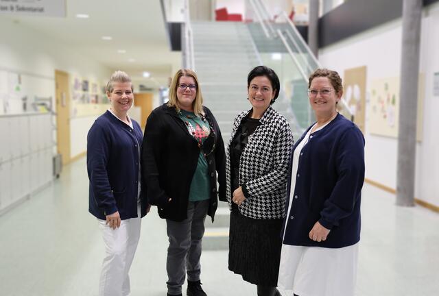 Bianca Grossberger, Kerstin Pfennigbauer, Direktorin Martina Ernegger und Isabella Mahrer freuen sich auf viele Interessierte! | Foto: Universitätsklinikum Tulln