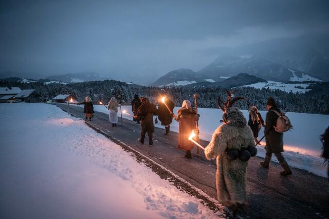 Hofbesuche der Abtenauer Perchten in Voglau-Abtenau. | Foto: Abtenauer Perchten e.V.
