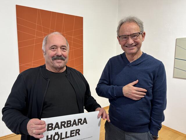 Zwei Kuratoren beim Fachsimpeln: Klaus Dieter Hartl (Galerie Marenzi) mit Rafael Catalá (Seggauer Schlossmatineen) | Foto: Waltraud Fischer