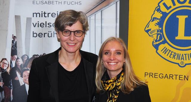 Von links: Dirigentin Elisabeth Fuchs, Lions-Präsidentin Ines Karollus. | Foto: LC Pregarten-Aisttal