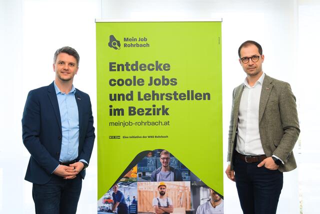 Lehre hat wieder Stellenwert - davon sind WKO-Obmann Andreas Höllinger und WKO-Bezirksstellenleiter Michael Schaubmeier überzeugt (v.l.) | Foto: Alfred Hofer