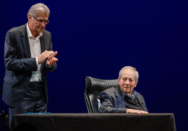 Herbert Fechter und Otto Schenk im Gespräch. Archiv | Foto: Copyright: Fechter Management &amp;Verlag GmbH
