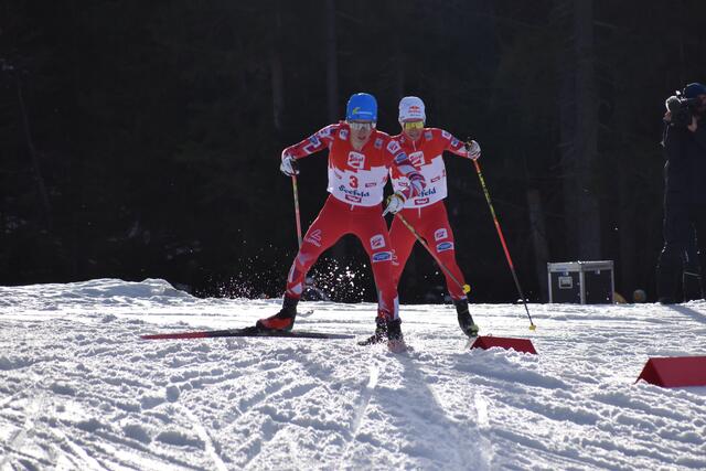 Seid dabei, wenn die besten KombiniererInnen der Welt vom 31.01. bis 02.02. in der Luft und auf der Loipe um jeden Meter kämpfen! Stefan Rettenegger und Johannes Lamparter (hi.) sind auch heuer wieder die Lokalhelden. | Foto: © Georg Larcher / MeinBezirk
