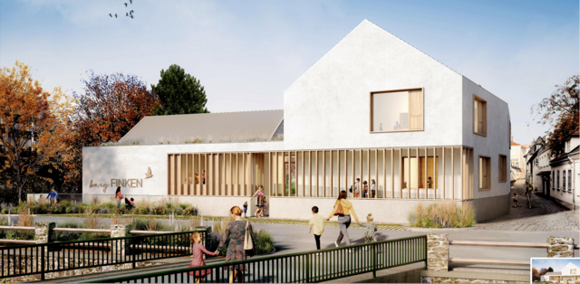 So soll der neue Kindergarten in der Kreutzergasse aussehen. | Foto: Visualisierung: MAGK Architekten