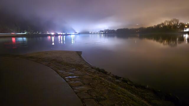 03.12.2024 Blick von Passau auf den Zusammenfluss von Inn und Donau