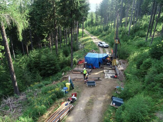 Das Explorationsgebiet in Wolfsberg, wo seit 2016 Probebohrungen für den Lithium-Abbau durchgeführt werden- | Foto: European Lithium