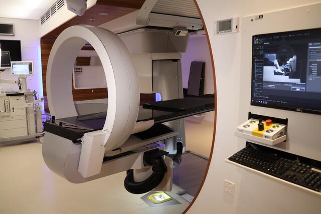 Behandlungsraum für die Strahlentherapie. | Foto: Kathrin Schauer