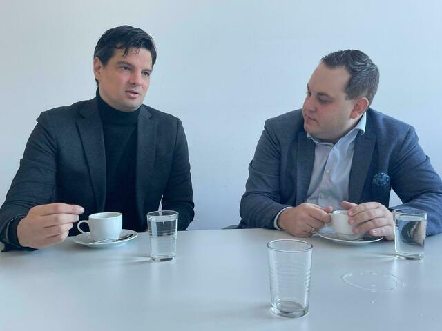 Woche Mürztal-Bürobesuch in Kindberg: Hannes Amesbauer (FPÖ-Landesrat und Bezirksobmann) und LAbg. Philipp Könighofer. | Foto: Hackl