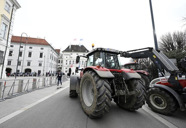 Am Donnerstag sollen bei einer Protestaktion Traktoren durch Wien rollen. (Archiv) | Foto: HANS KLAUS TECHT / APA / picturedesk.com