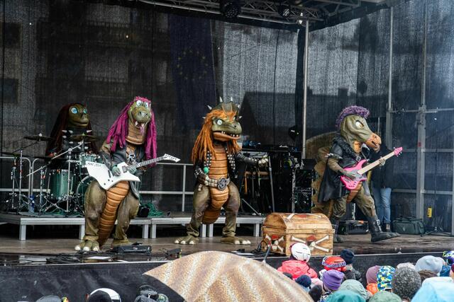Heavysaurus machen Rockmusik zur perfekten Kinderunterhaltung. | Foto: TVB Paznaun-Ischgl
