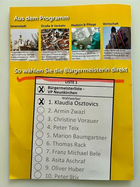 Diese Seite des Folders verwirrt die Neunkirchner. | Foto: privat