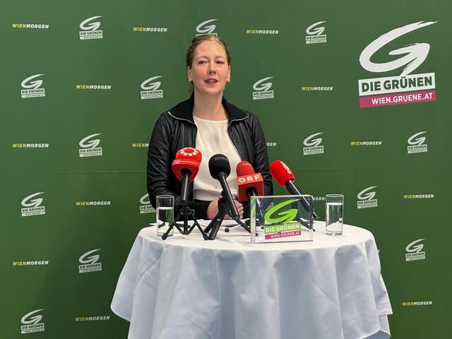 Am Donnerstag warnte die Grüne Wien-Wahl-Spitzenkandidatin Judith Pühringer vor einem "Kahlschlag" durch die FPÖ und ÖVP. | Foto: Andreas Pölzl/MeinBezirk