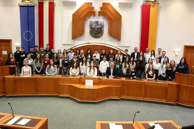 Gruppenbild mit LT-Präsident Robert Hergovich und Landesrat Heinrich Dorner.
 | Foto: Landesmedienservice Burgenland