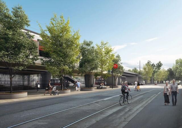 Die geplante Hochtrassenführung der neuen Verbindungsbahn stößt bei vielen Hietzingern auf Widerstand.  | Foto: ÖBB/Feuchtenhofer 