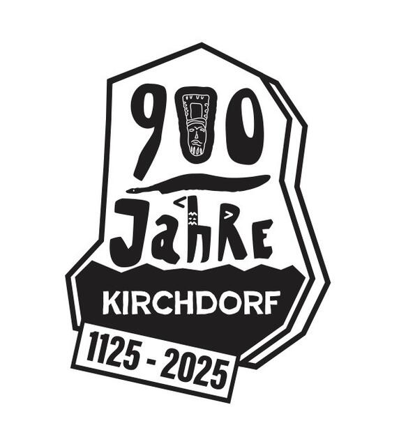 Gegenstände, die am Areal der Burg Erpfenstein ausgegraben wurden, sind am Jubiläums-Logo zu sehen. | Foto: Gemeinde Kirchdorf (Logo)