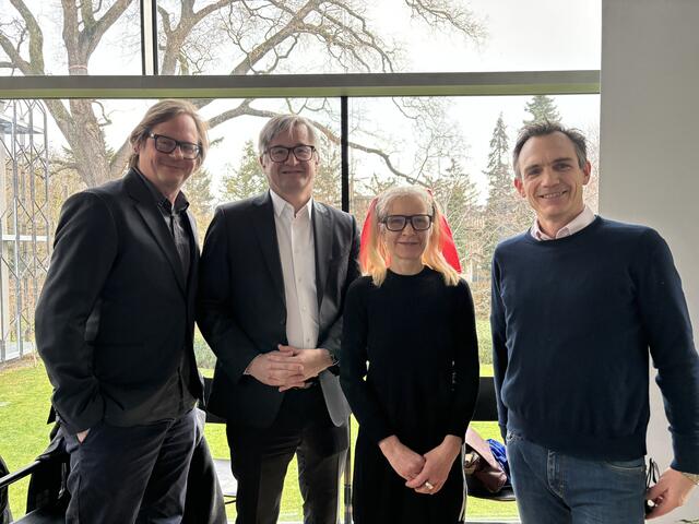 Beim Medientermin dabei: Matthias Schönauer, Stephan Messner, Erika Artaker, Peter Pelz (v.l.). | Foto: Lisa Kammann/MeinBezirk