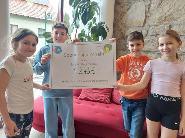 1243 Euro konnte die VS Behamberg überweisen. | Foto: VS Behamberg