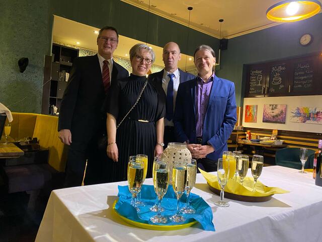 Das "Empfangskomitee" begrüßte die Gäste