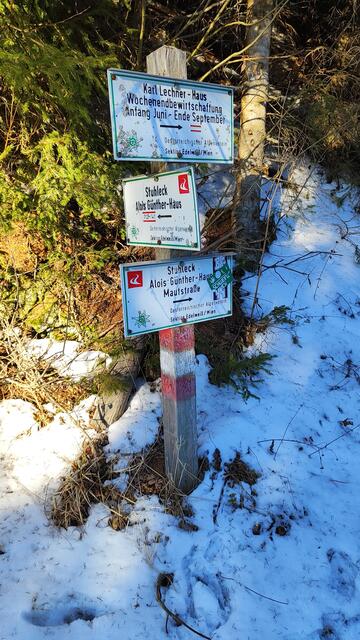 hier kann man zum Waldweg abbiegen... | Foto: I.Wozonig