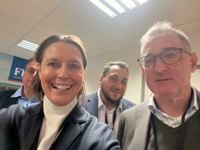 Große Freude über die satten Zugewinne der FPÖ im Bezirk Jennersdorf: Petra Wagner, Christopher Polak und Rudolf Smolej (v.l.).  | Foto: FPÖ