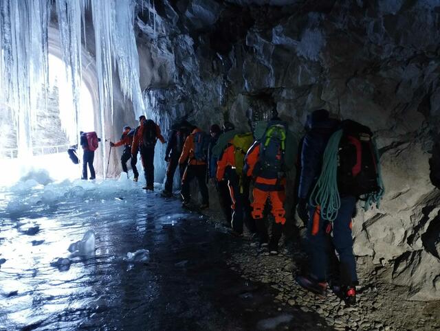 Regelmäßig wird die Bergrettung Mittersill zu Eiskletter-Unfällen alarmiert. | Foto: Bergrettung Mittersill