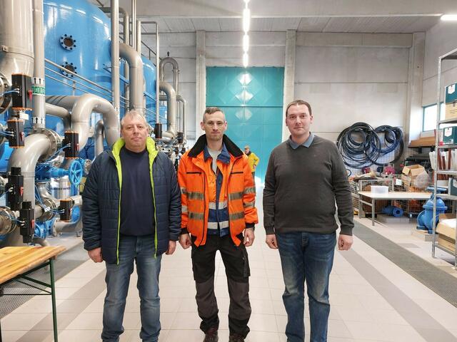 vlnr: Bauhofleiter Christian Kugler, Bauhofleiter-Stv Michael Greimel, GR Daniel Albrecht | Foto: Stadtgemeinde Fischamend