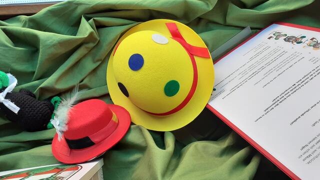 Die Rätselrallye im Schaufenster des Museums.