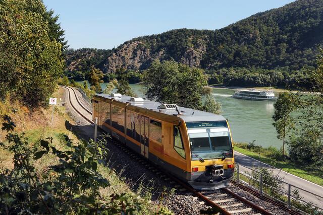 Die Wachaubahn konnte mit einem Plus von 14,7 Prozent den größten Fahrgastzuwachs aller Bahnen unter dem Dach der Niederösterreich Bahnen verzeichnen | Foto: NÖVOG/weinfranz