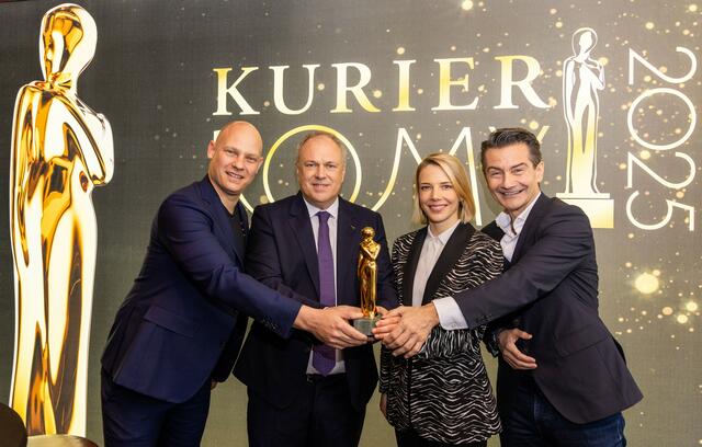 Michael Reisch (FFKB), Richard Grasl (KURIER-GF), Viktoria Veider-Walser (TVB-GF), Roland Weißmann (ORF-Generaldirektor). | Foto: M. Berger