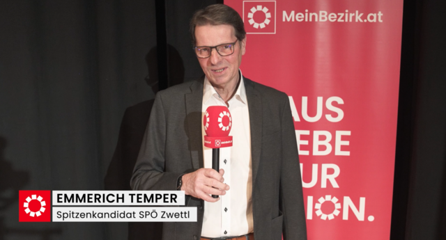 Emmerich Temper, Spitzenkandidat der SPÖ Zwettl, im MeinBezirk Interview. | Foto: MeinBezirk