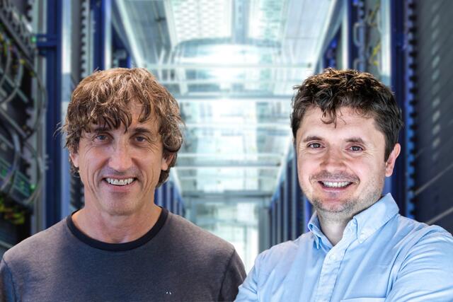 Nir Shavit vom MIT und Dan Alistarh vom ISTA sind treibende Kräfte der wissenschaftlichen Innovationen des Startups Neural Magic. | Foto:  Nadine Poncioni/ISTA