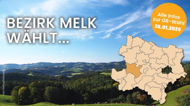 Hier die vorläufigen Ergebnisse der Gemeinderatswahl 2025 im Bezirk Melk. | Foto: pixabay/Wikipedia
