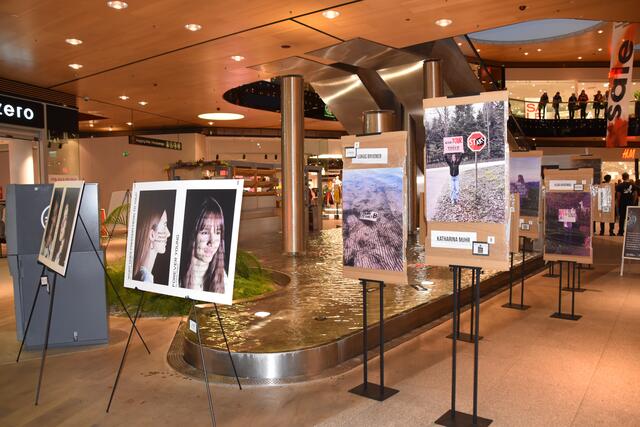 Die Ausstellung ist rund um das Wasserbecken bei der Piazza konzipiert. | Foto: Michael Strini