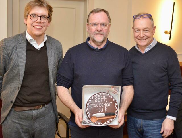 Interessante Gesprächsrunde: Wiener Neustadts NEOS-Teamlead Bernhard Lutzer, Nationalratsabgeordneter Sepp Schellhorn und Konditormeister Heinz Ferstl. | Foto: Sascha Trimmel
