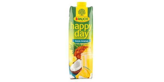 Rauch Happy Day Cocos Ananas - das Getränkt besteht zu 99,5 % aus Saft aus Ananassaftkonzentrat. | Foto: VKI