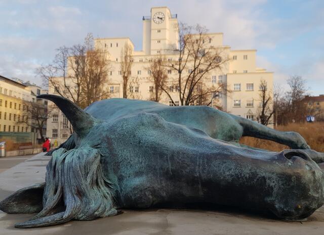 Das Pferd war von Juni 2023 bis Dezember 2024 am Reumannplatz zu sehen. | Foto: Elisabeth Anna Waldmann
