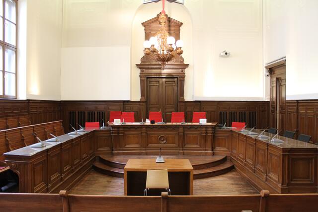 Beide Prozesse finden im Schwurgerichtssaal des Landesgerichts Ried statt. | Foto: LG Ried