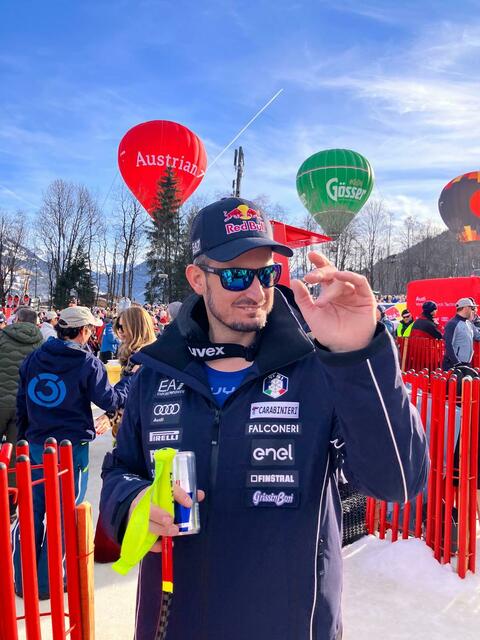 Dominik Paris, dreifacher Abfahrts-Champion auf der Streif (2013, 2017, 2019), fuhr mit 143,53 km/h die Top-Geschwindigkeit des Tages, mußte sich aber mit Rang 12 zufrieden geben | Foto: Gerald Habison