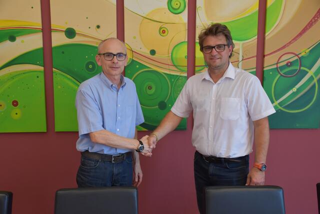 SPÖ Bürgermeister Christoph Hohl (rechts) und Ortsparteiobmann der ÖVP Roman Strobl | Foto: Alexandra Goll