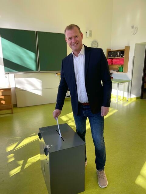 Schnappschuss aus dem Wahllokal: Sebastian Pass von der ÖVP-Kirchberg | Foto: privat