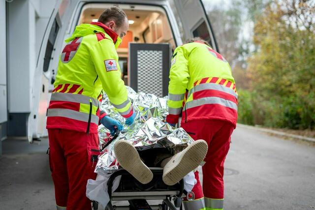 Der Verunfallte wurde von der Rettung ins Krankenhaus gebracht. (Symbolfoto) | Foto: Bernhard Knaus