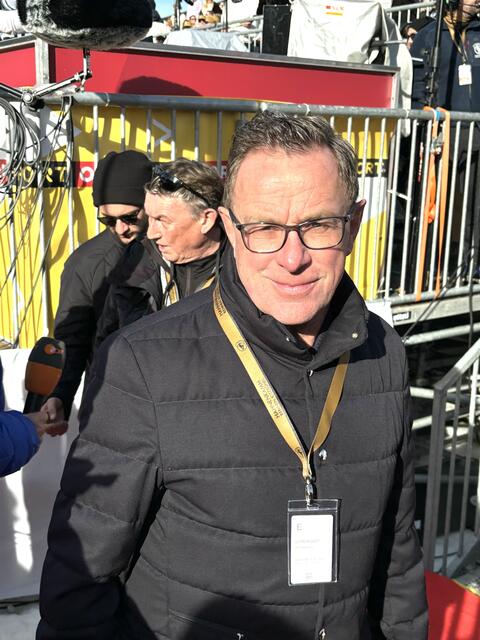 ÖFB-Teamchef Ralf Rangnick besuchte die Abfahrt. | Foto: Klaus Kogler