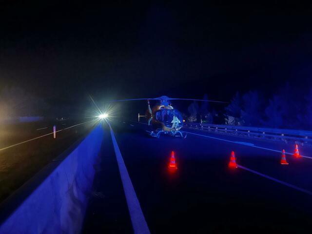 Auch der Rettungshubschrauber Christophorus 9 war im Einsatz. | Foto: FF Alland