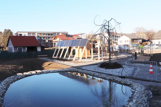 Die neue Wohnanlage in Lieboch entsteht in unmittelbarer Nähe zur Parkanlage "Am Mühlbach". | Foto: Edith Ertl
