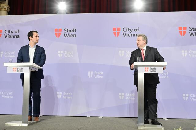 Die Wiener Stadtregierung rund um Bürgermeister Michael Ludwig (SPÖ, r.) und Vizebürgermeister Christoph Wiederkehr (Neos) trifft sich zur jährlichen Klausur. (Archiv) | Foto: C.Jobst/PID